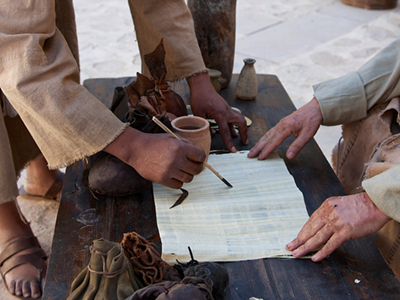 An image from the LUMO project film shoot of the four gospels